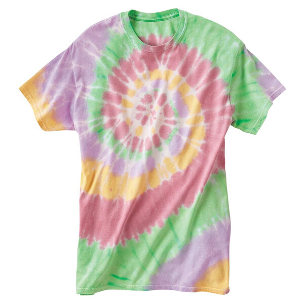 *Ready to Ship* Orange & Gray Double Spiral Tie-Dye T-shirt